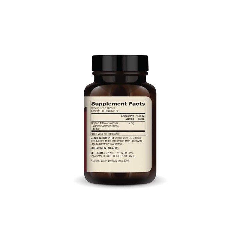 Mercola Astaxanthin Cápsulas Suplemento Dietético Antioxidante Apoyo Nutricional Piel Ojos