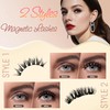 Necomi Magnetic Eyelashes, 3D Natural Look Lashes with Applicator, Reusable