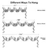 ELKCA Beige Chenille Waterfall Valance for Living Room,4 Hollow Swag