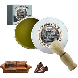 Leather Furniture Repair Salve & Brush Set – Cream & Wax Restorer for Couches, Chairs and Wood Surfaces – Conditioning Wood Balm for Scratches & Fading