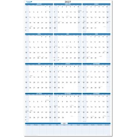 2027 Vertical Premium Dry-Erasable Wall Calendar 48" x 32" with Next Year Planning Area. Marker and Eraser included