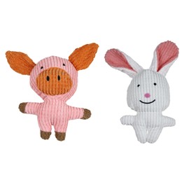 2 Pack Squeaky Dog Toys Puppy Teething Toys Dog Toys Indestructible Pet Toys Crinkle Dog Toy Dog Plush Toy Dog Animal Chew Toys for Puppies Small Mediem Large Dogs