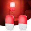 echosari LED Red Night Lights Plug into Wall, 2 Pack