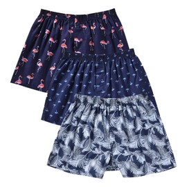 Cinvik Mens Boxers Briefs Organic Pajama Boxer Loose Fit Premium Sleep Short Designer Fun Boxers for Men Medium