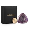 Artistone Amethyst Crystal Thumb Worry Stones Chakra Healing Crystals Stones