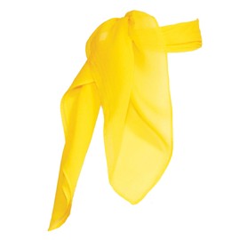 Hip Hop 50's Shop Sheer Chiffon Scarf Vintage Style Accessory for Women and Children (Yellow)