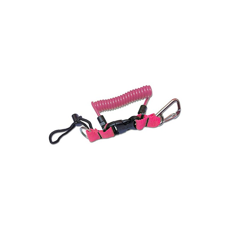Riff Coiled Cable with Carabiner Hook (Pink)