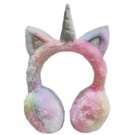 Gifts Treat Girls Earmuffs Unicorn Ear Muffs in Colorful Plush Design, M, Colorful Unicorn