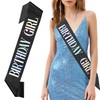 Black Birthday Girl Sash for Women - Birthday Decorations