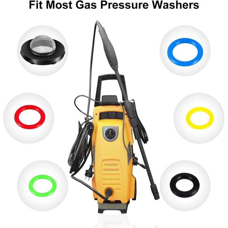 Tatuo 48 Pieces O-Ring Power Pressure Washer Kit 6 Sizes