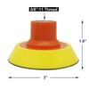 SENRAY 3PCS 3 Inch Hook & Loop Backing Plate, 5/8"