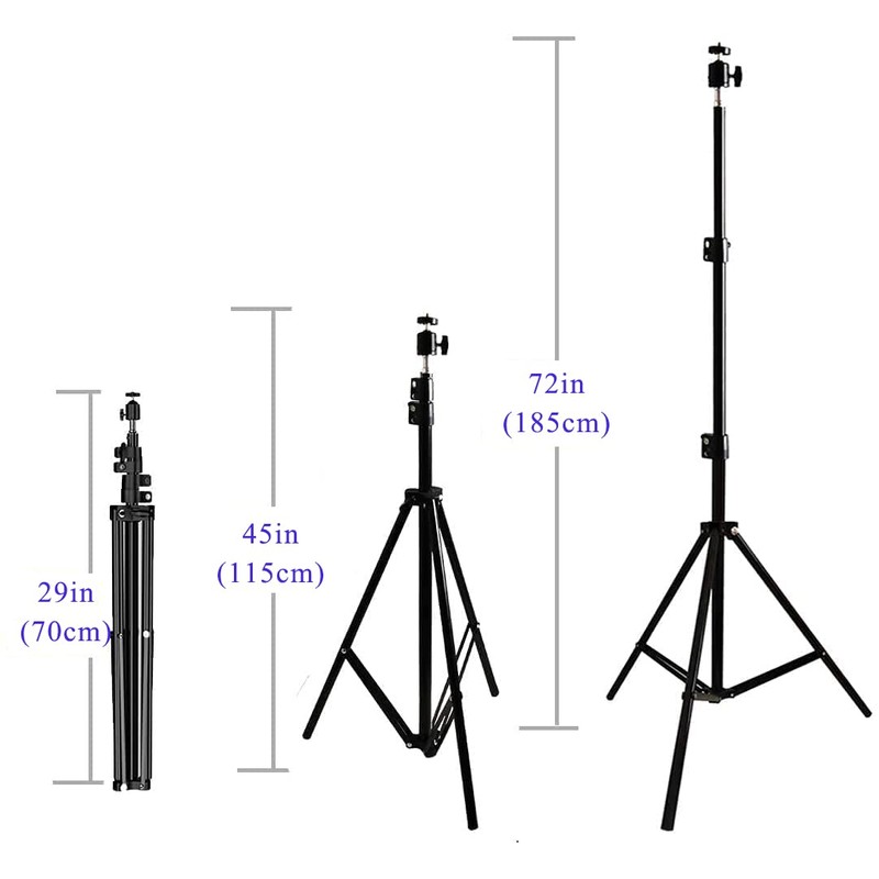 Projector Floor Stand, Folding Portable Tripod Mount - Adjustable Height