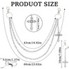 loghohu Wallet Chain Pants Chain for Women Men Double Cross