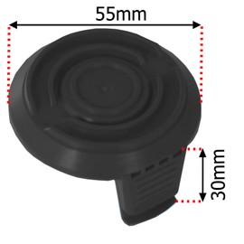 SPARES2GO 2.5m Line Spool & Cover Compatible with McGregor MCT1825 MCT2X1825 18v Strimmer Trimmer 1.5mm (Pack of 2)
