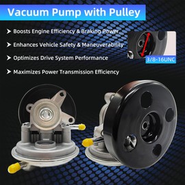 Kaletoo 904-862 Vacuum Pump with Pulley - Fits for Isuzu 1995-2020 NPR/NPR-HD with L96 LQ4 L31 Engines | Replaces 8972410351 97241035