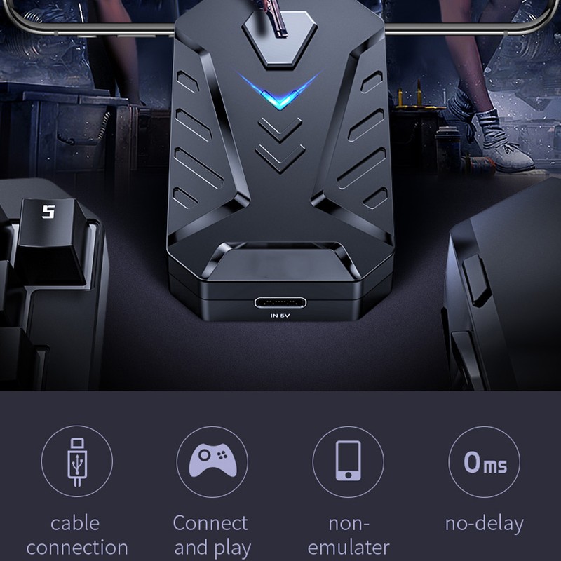 Keyboard Mouse Adapter Plug and Play USB Gaming Mouse Keyboard