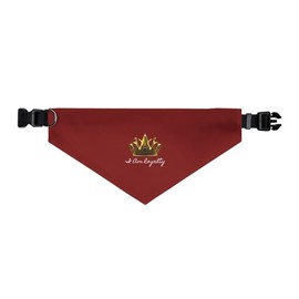 Royal Crown Pet Bandana Collar - I Am Royalty (Dark Red) - Size: XL