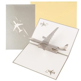 KIMI - HOSI Birthday Card with Envelope Popup Greeting Card 3D Greeting Card Airplane Greeting Card Foldable Greeting Card for All Festivals