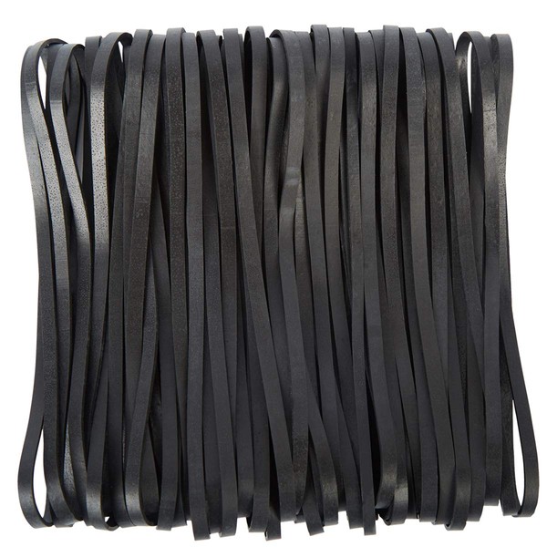 AOUOU Rubber Bands Large Black 50Pcs 200mm x 5mm Elastic