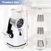 GlobalShop Home Table Top Drum Grater with 3 Blades and