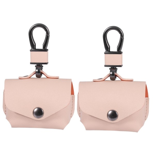 OSALADI 2pcs Simple Imitation Leather Earphone Case Cover for Protective