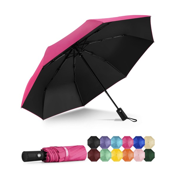 Yoobure Windproof Travel Umbrella, Automatic Umbrellas for Rain, Portable &