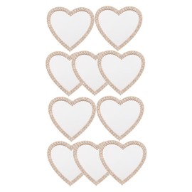 FOMIYES 10pcs Heart Shaped Mini Mirrors with Rhinestones Portable Compact Travel Handheld Makeup Mirrors for Women Stylish Case Charm Decor for Purses Go Touch Ups