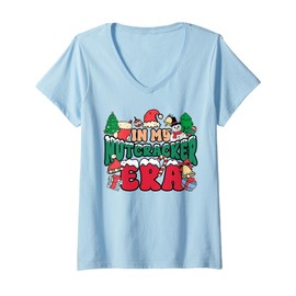 Womens Christmas In My Nutcracker Era Toy Soldier Costume Xmas V-Neck T-Shirt