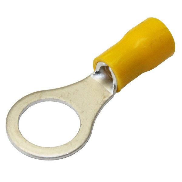 All Trade Direct 20 x Yellow 10.5mm Ring Insulated Wire