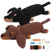 ASDIIT 2 Pcs Dachshund Crochet Kits for Beginners Animal Amigurumi