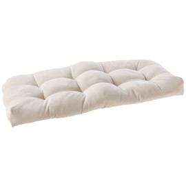 Sweet Home Collection Patio Chair Cushions Outdoor Loveseat Lounge Seat Pads Premium Comfortable Thick Fiber Fill Tufted 44" x 19", 1 Count (Pack of 1), Cream