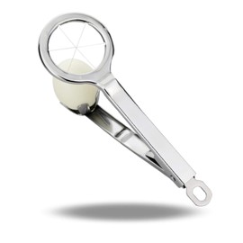 OFKPO Stainless steel egg slicer, egg divider divides eggs into 6 equal segments