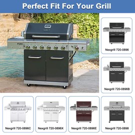 Adviace Replacement Parts for Nexgrill 720-0896B 720-0896 720-0898 Deluxe 6 Burner Gas Grill Models, Flame Tamers and Grill Grates Replacement for Nexgrill 6 Burner 720-0896B Grill