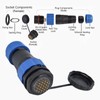 Waterproof Connector Back Nut IP68 Aviation Power Socket 5A for