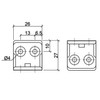 AERZETIX: 50 x corner connectors plastic grey for furniture 27/27/26