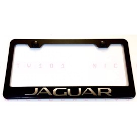 Unbranded 3D Jaguar Stainless Steel Black Finished License Plate Frame Rust Free