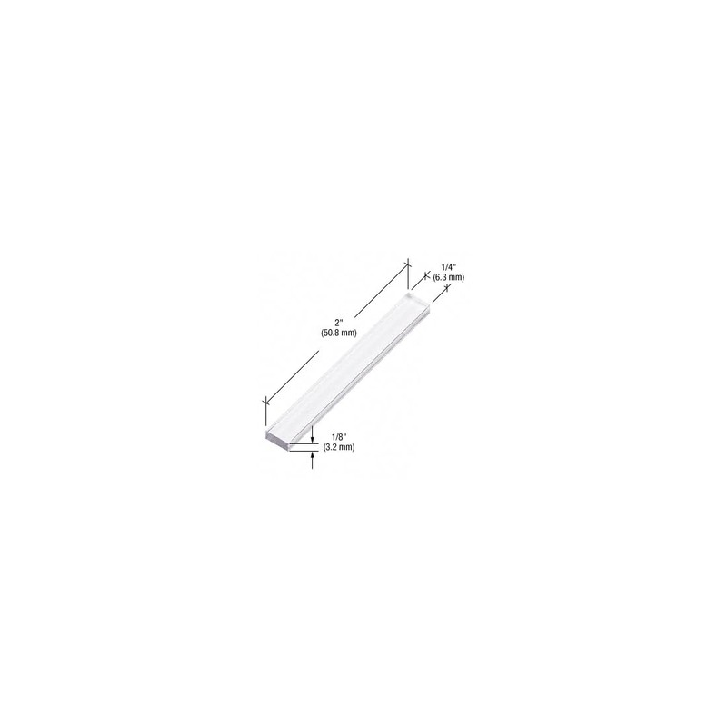 CRL Clear 1/8" x 1/4" x 2" Plastic Setting Blocks