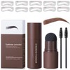 Sello de Cejas Bluemega reutilizable – acabado natural marrón
