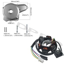 Unbranded 6 Coil Stator Cover for 50cc 110cc 125cc ATV Quad Dirt Bike Taotao Coolster SSR
