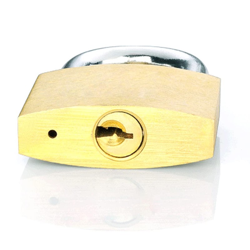 Solid Brass Padlock keyed Different Locks of 6 Pack, Solid