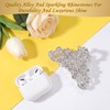 2 PCS Rhinestone Hair Clips Glitter Hair Claw Clips for