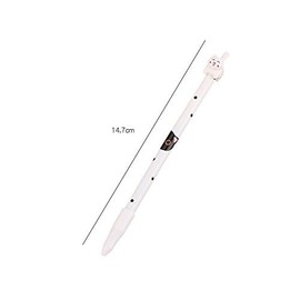 SUPERTOOL Black Ink Gel Pen Cartoon Cat White Stationery School Office Pack of 3