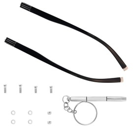 1 Pair Eyeglass Replacement Temples with Multifunctional 3-in-1 Screwdriver- Eyewear Frame Repair Legs for Glasses and Sunglasses