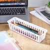 Domensi 24 Pcs Slim Plastic Storage Baskets Tray for Organizing