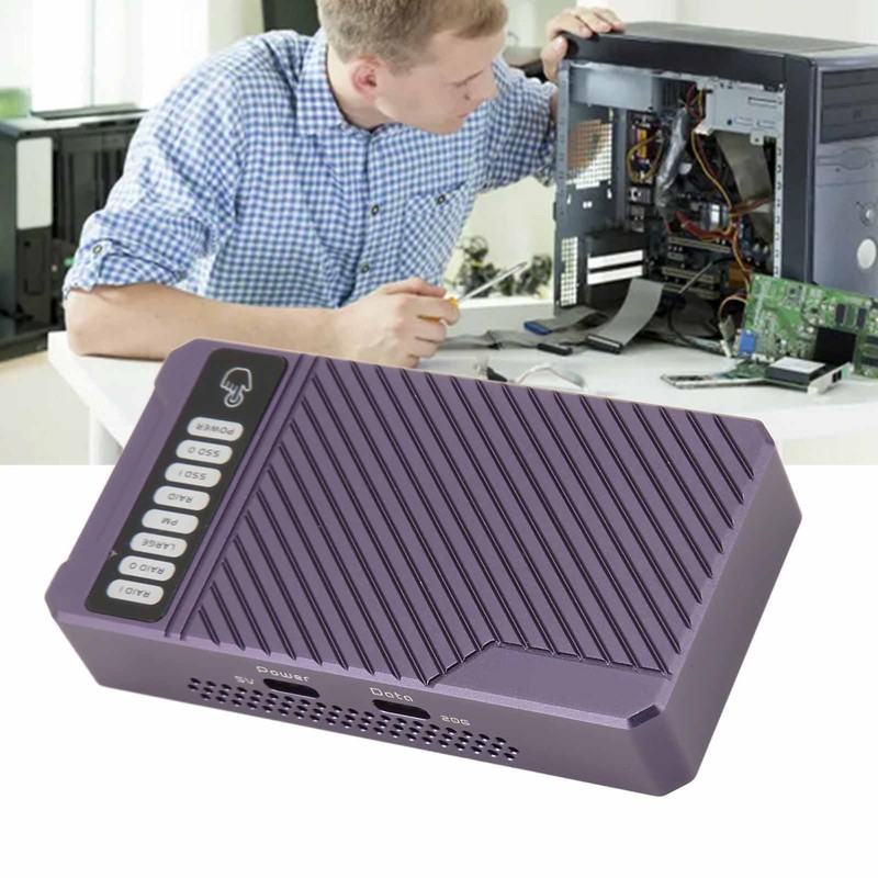 RAID Hard Drive Enclosure NVMe Dual Bay 20Gbps 4 Modes