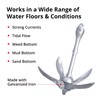 SeaSense Folding Grappling Anchor - Ideal for Fishing Vessels, Dinghies,