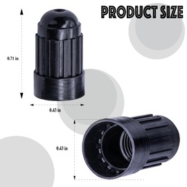 MEAJOO 10PCS Plastic TPMS Tire Valve Stem Caps, Black Wheel Tire Valve Stem for TR20008 TPMS, Universal Tire Valve Stem Covers for Cars, SUV, Trucks, Bikes, Motorcycles, Bicycles