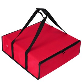 TOGETRUE Pizza Bag, Insulated Pizza Bags for Delivery Carry Hot, Large Pizza Food Delivery Bag for Doordash, Uber Eats, Pizza Warmer Bags for Personal Use, 20 x 20, (Red-black Edge)