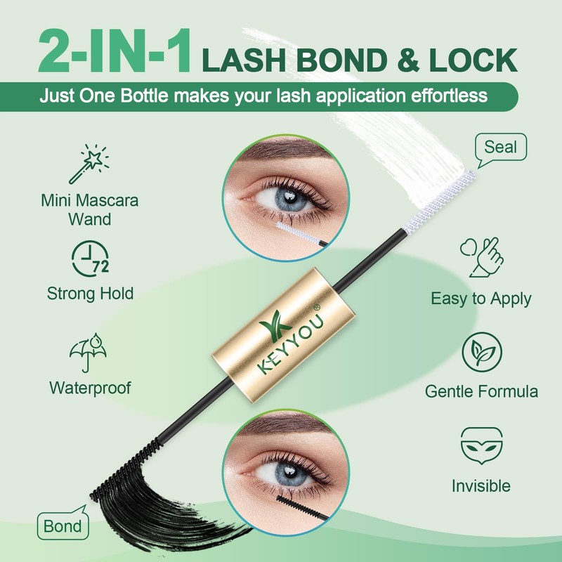 Lash Bond and Seal KEYYOU Cluster Lash Glue For Lash