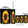 XNGJEMVWXO Bathroom Accessory Set 6 Piece Single Sunflower Black Toothbrush